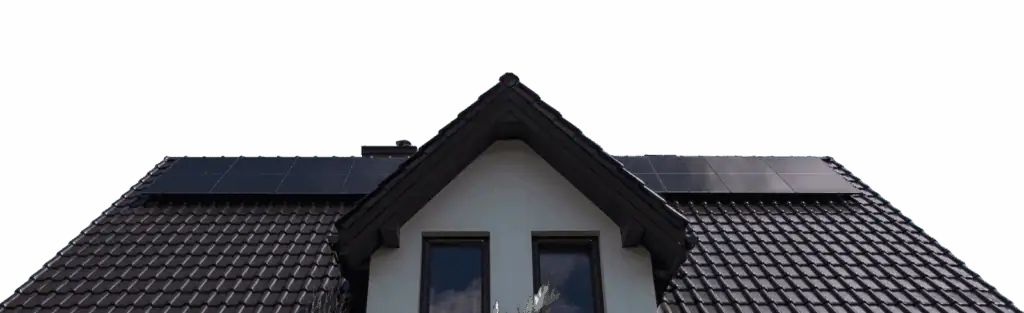 Solar panels installed on a residential roof for energy efficiency.